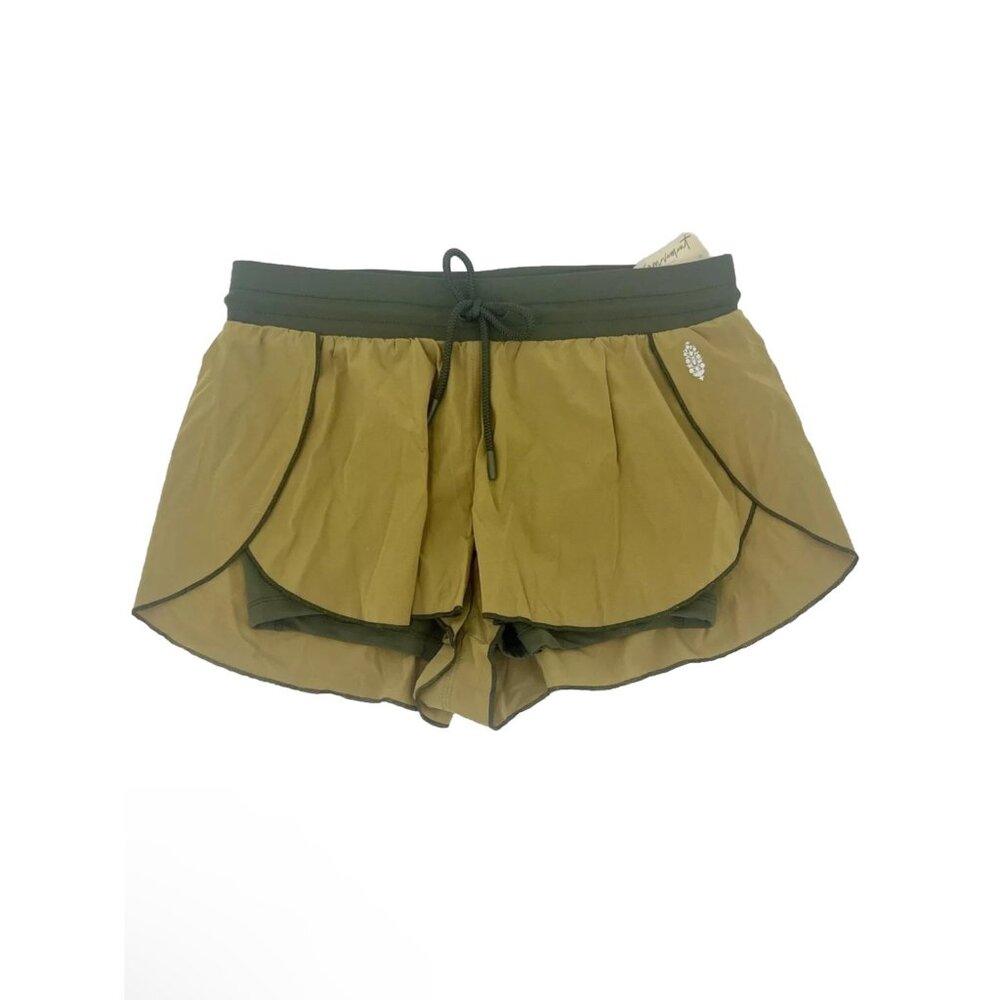 NWT Free People Movement Olive Green Workout Shorts| Athleisure Pilates Princess - Picture 3 of 16